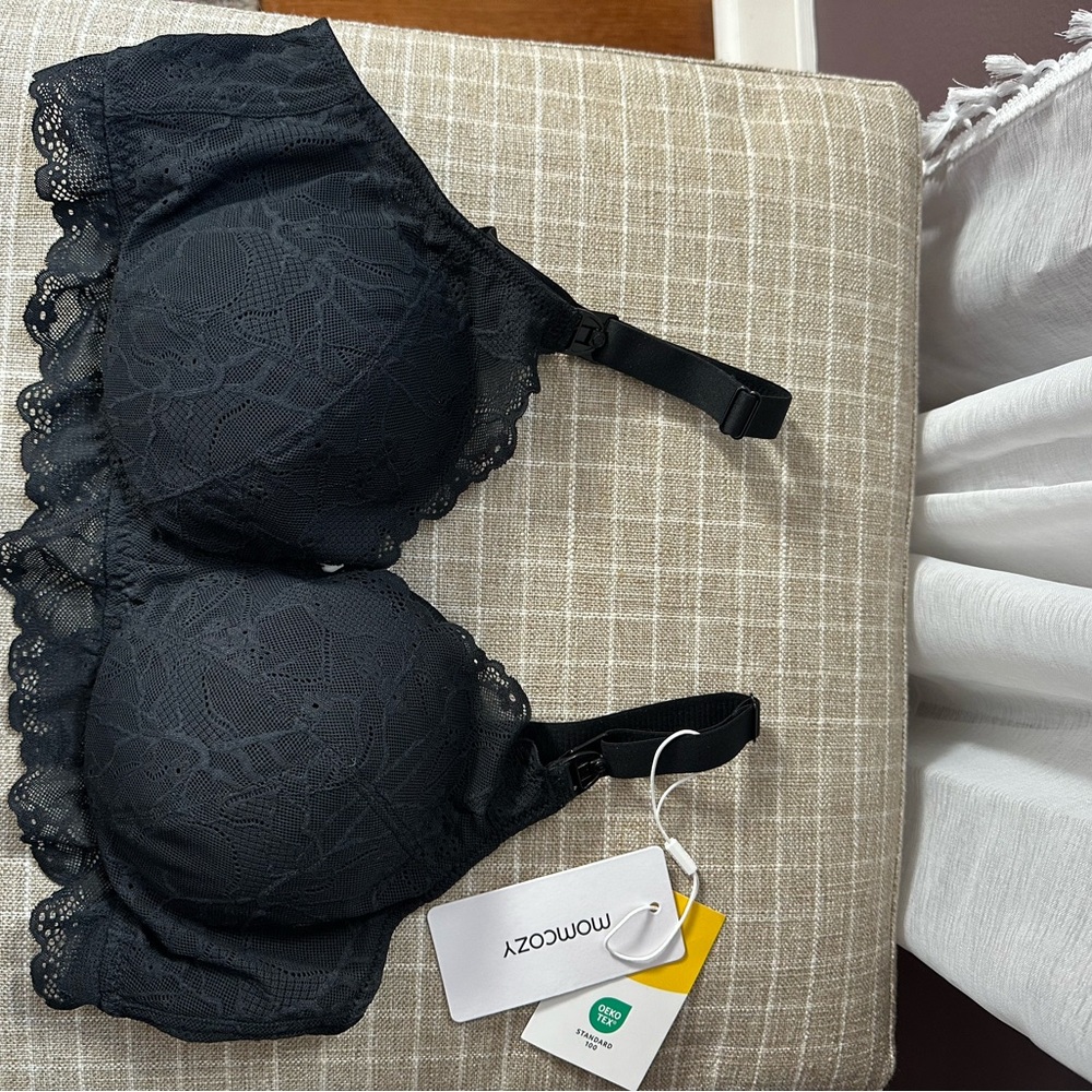 Momcozy Black Lace Nursing Bra